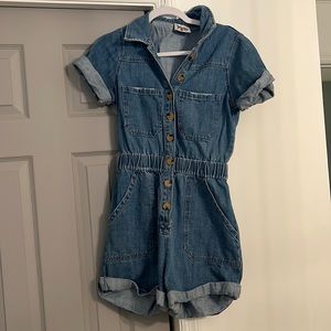 Show Me Your MuMu Blue Jean Romper